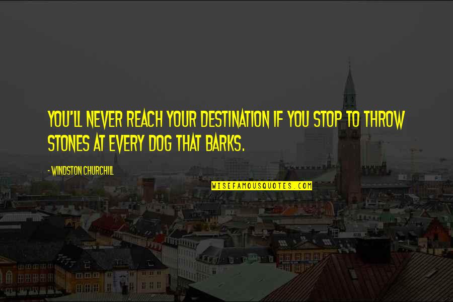 Herisson Nourriture Quotes By Windston Churchill: You'll never reach your destination if you stop
