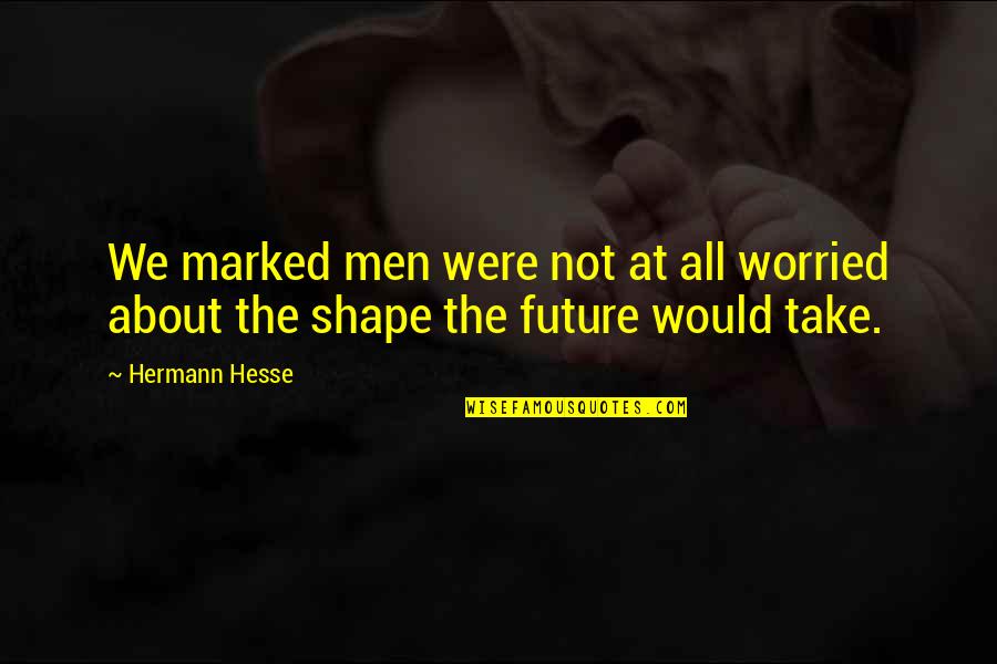 Hermann Hesse Quotes By Hermann Hesse: We marked men were not at all worried