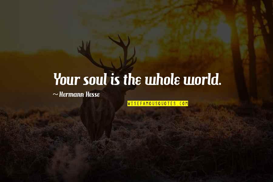 Hermann Hesse Quotes By Hermann Hesse: Your soul is the whole world.