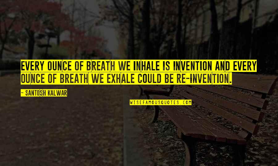 Hermann Keyserling Quotes By Santosh Kalwar: Every ounce of breath we inhale is invention