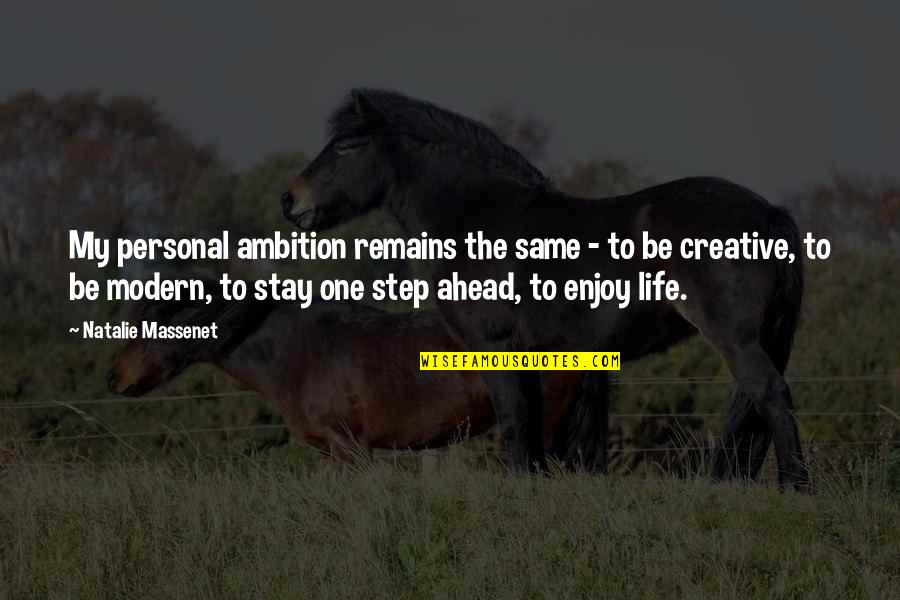 Hermeline Malherbe Quotes By Natalie Massenet: My personal ambition remains the same - to