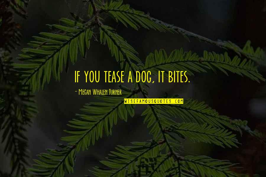 Hermoso Cari O Quotes By Megan Whalen Turner: if you tease a dog, it bites.