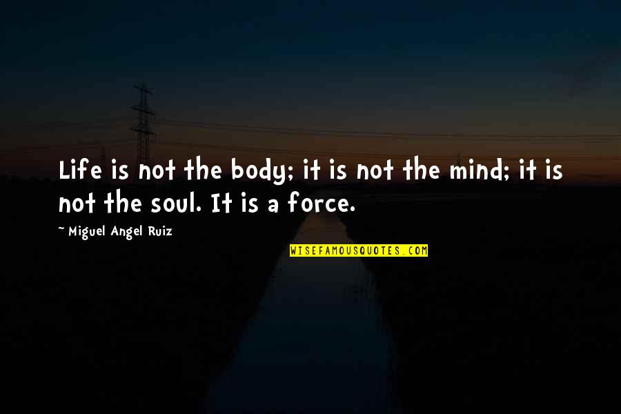 Hernandezs High School Quotes By Miguel Angel Ruiz: Life is not the body; it is not