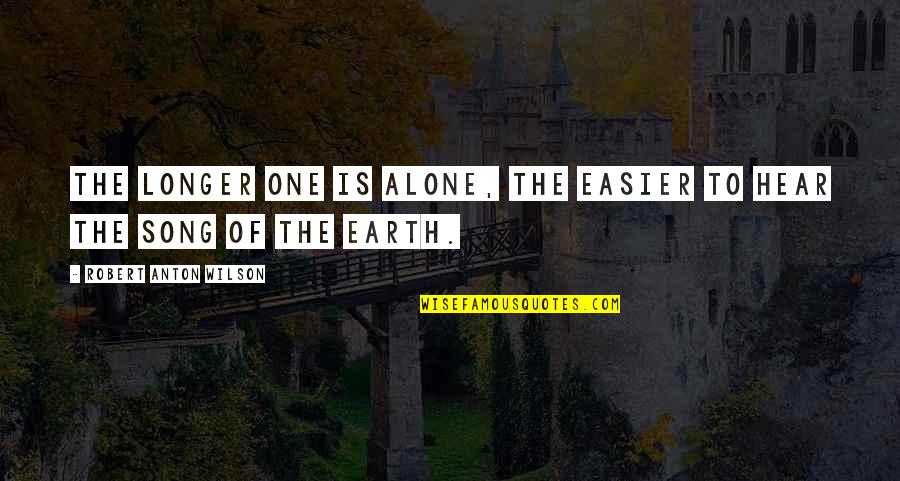 Hero Friend Quotes By Robert Anton Wilson: The longer one is alone, the easier to Hero Friend Quotes By Robert Anton Wilson: The longer one is alone, the easier to