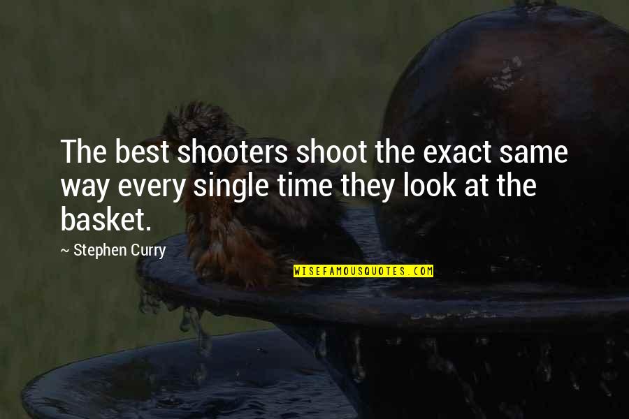 Herringbone Wood Quotes By Stephen Curry: The best shooters shoot the exact same way