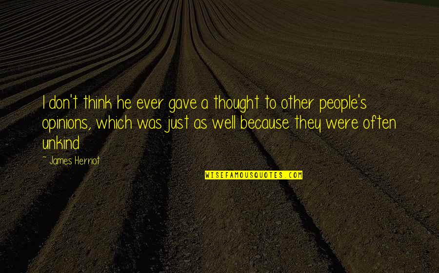 Herriot Quotes By James Herriot: I don't think he ever gave a thought