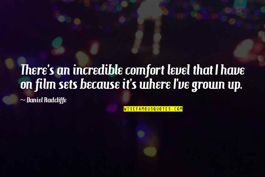 Herseth Electric Quotes By Daniel Radcliffe: There's an incredible comfort level that I have