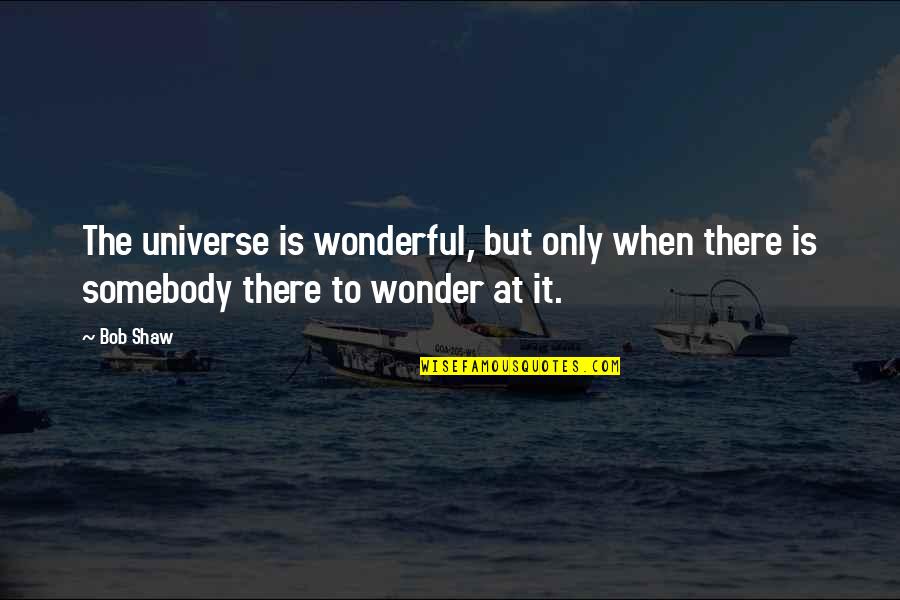 Hertta Riika Quotes By Bob Shaw: The universe is wonderful, but only when there