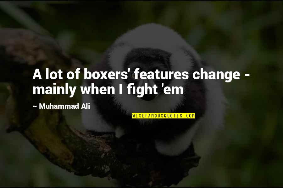 Hervis Online Quotes By Muhammad Ali: A lot of boxers' features change - mainly