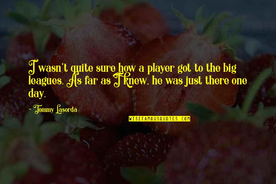 He's Out Of My League Quotes By Tommy Lasorda: I wasn't quite sure how a player got He's Out Of My League Quotes By Tommy Lasorda: I wasn't quite sure how a player got
