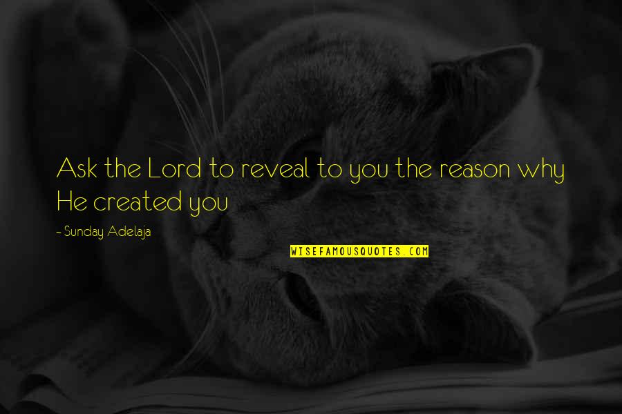 He's The Reason Why Quotes By Sunday Adelaja: Ask the Lord to reveal to you the