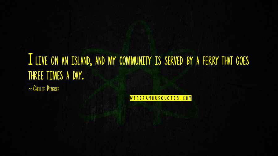 Heschel Prophets Quotes By Chellie Pingree: I live on an island, and my community