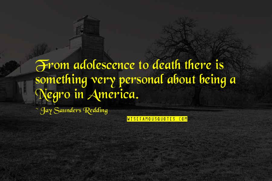 Hesemans Nursery Quotes By Jay Saunders Redding: From adolescence to death there is something very