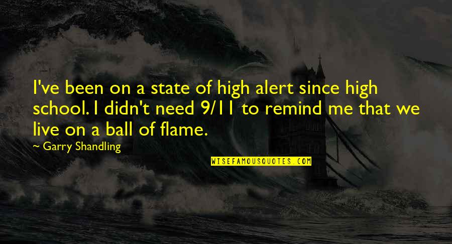 Hesitent Quotes By Garry Shandling: I've been on a state of high alert