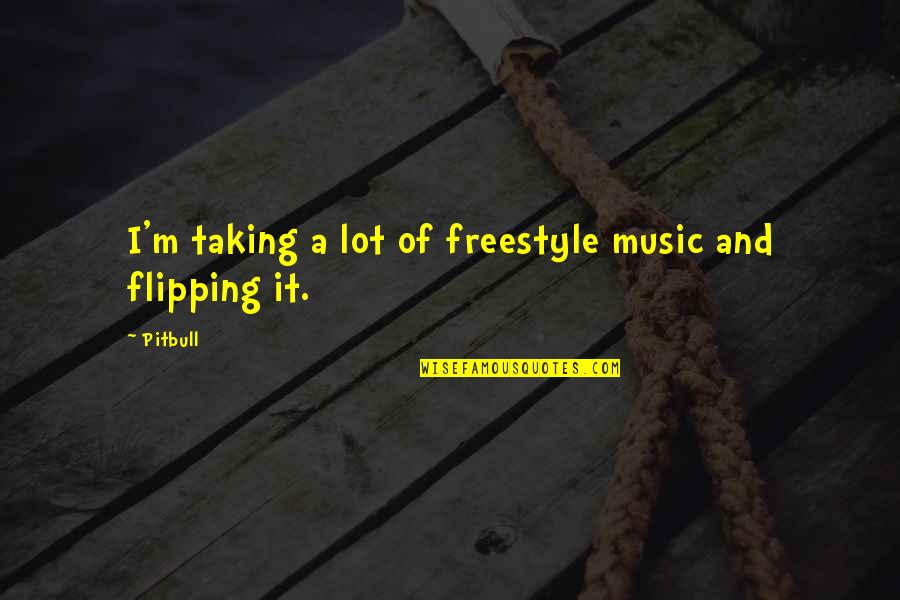 Hesse Kassel Quotes By Pitbull: I'm taking a lot of freestyle music and