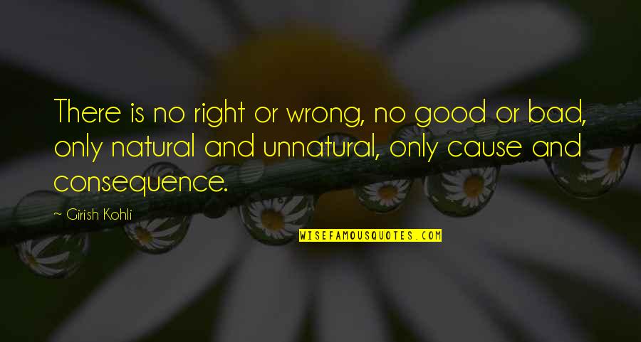 Hesseltine Law Quotes By Girish Kohli: There is no right or wrong, no good