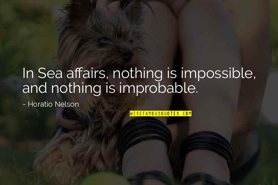 Heterophobia Flag Quotes By Horatio Nelson: In Sea affairs, nothing is impossible, and nothing