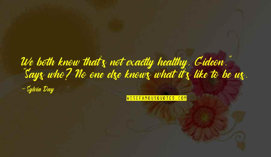 Heterophobia Flag Quotes By Sylvia Day: We both know that's not exactly healthy, Gideon." Heterophobia Flag Quotes By Sylvia Day: We both know that's not exactly healthy, Gideon."