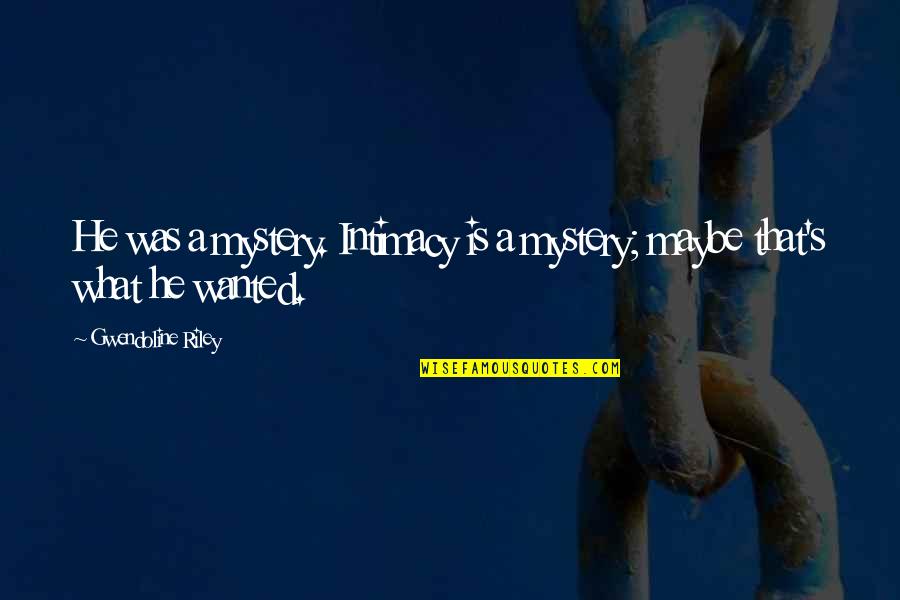 Heteropolitan Quotes By Gwendoline Riley: He was a mystery. Intimacy is a mystery; Heteropolitan Quotes By Gwendoline Riley: He was a mystery. Intimacy is a mystery;