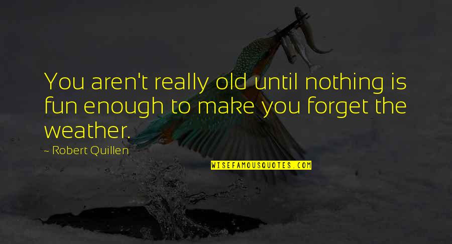 Hewavitharana Maha Quotes By Robert Quillen: You aren't really old until nothing is fun