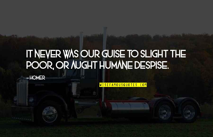 Hewson Outdoor Quotes By Homer: It never was our guise to slight the