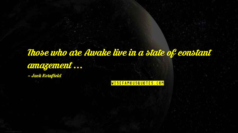 Hey Good Lookin Quotes By Jack Kornfield: Those who are Awake live in a state