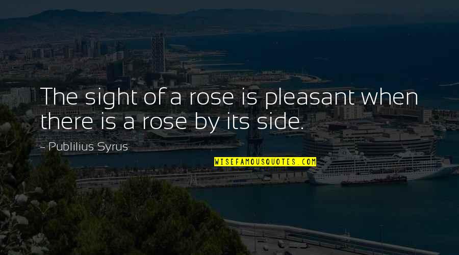Hey I Just Met You Quotes By Publilius Syrus: The sight of a rose is pleasant when
