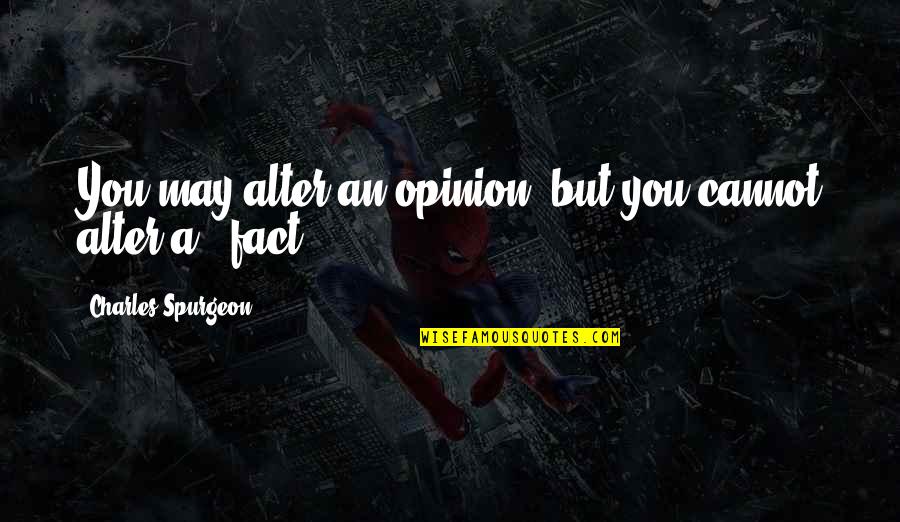 Hey There Delilah Quotes By Charles Spurgeon: You may alter an opinion, but you cannot