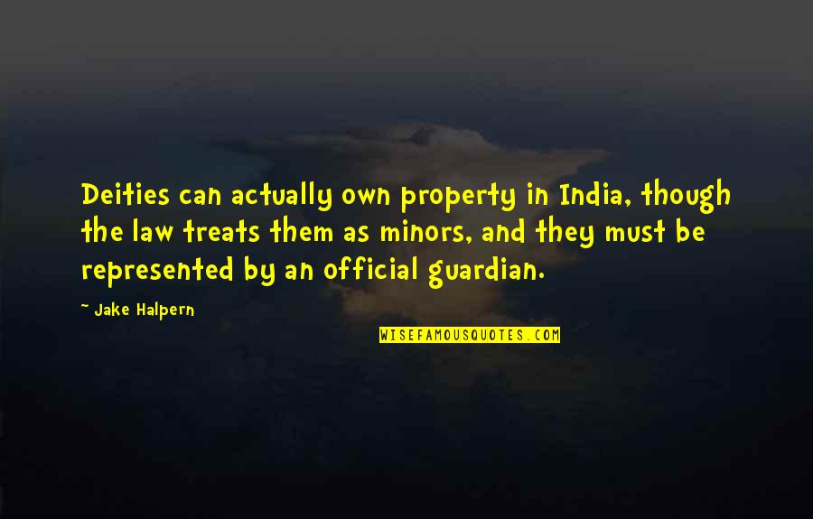 Heywood Hale Brown Quotes By Jake Halpern: Deities can actually own property in India, though