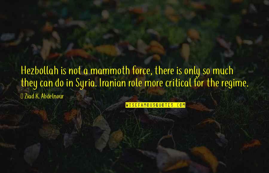Hezbollah's Quotes By Ziad K. Abdelnour: Hezbollah is not a mammoth force, there is