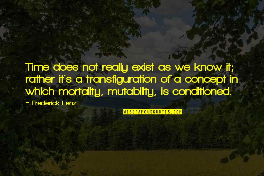 Hi Renwick Quotes By Frederick Lenz: Time does not really exist as we know Hi Renwick Quotes By Frederick Lenz: Time does not really exist as we know