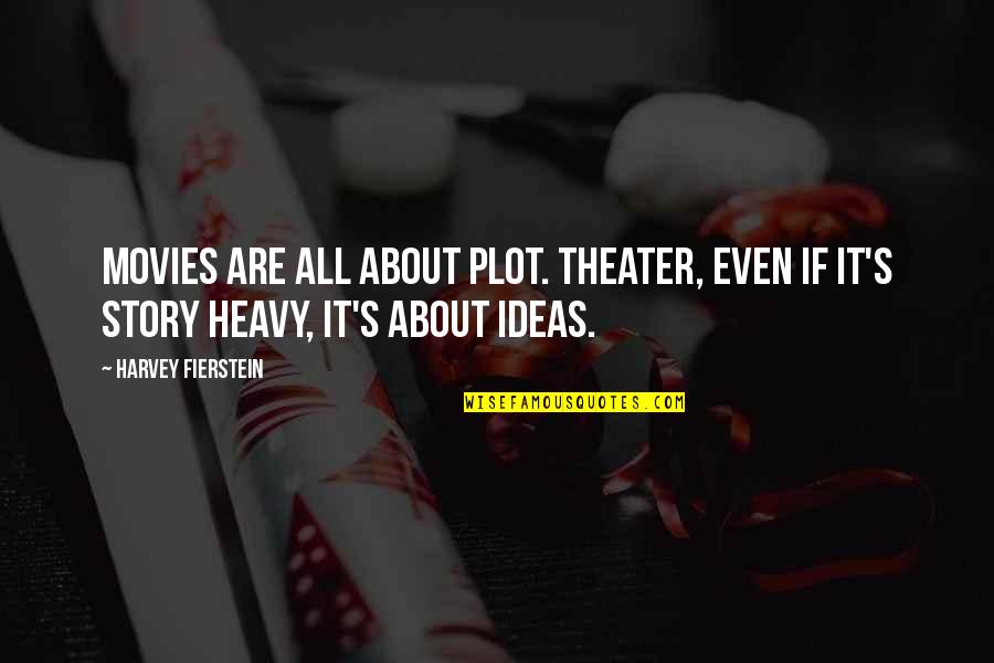 Hi There Quotes By Harvey Fierstein: Movies are all about plot. Theater, even if
