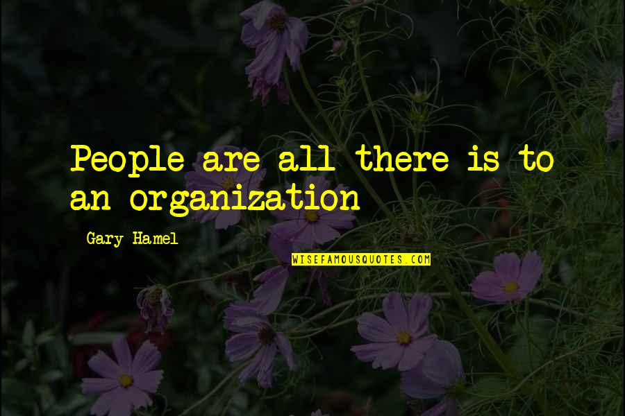 Hickleys Quotes By Gary Hamel: People are all there is to an organization