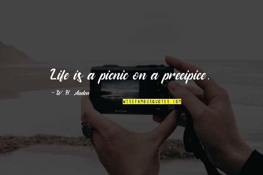 Hidayat Quotes By W. H. Auden: Life is a picnic on a precipice.