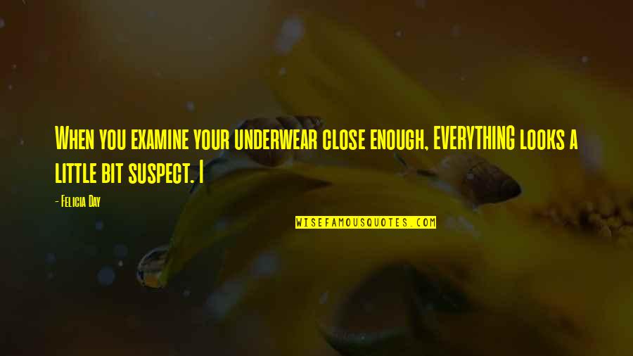 Hidayet Ne Quotes By Felicia Day: When you examine your underwear close enough, EVERYTHING