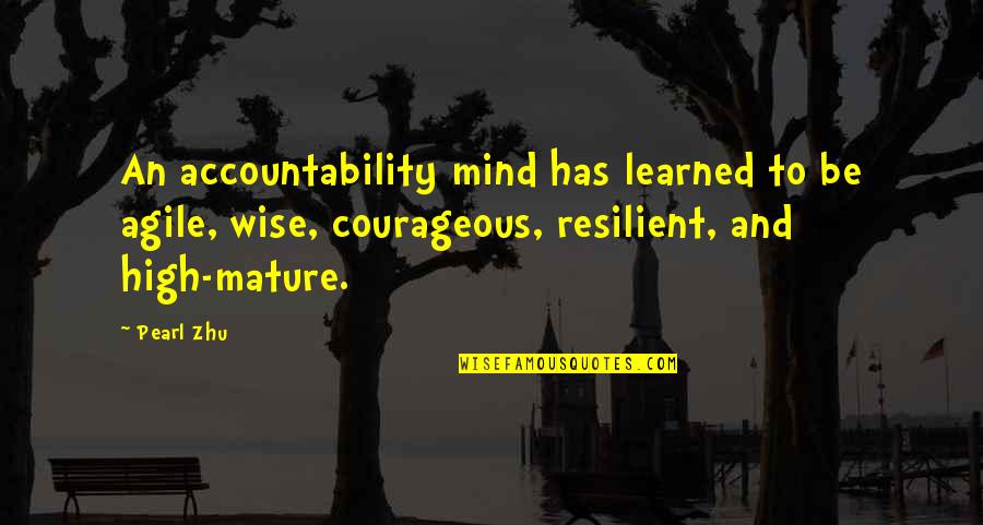 Hidden Innuendo Quotes By Pearl Zhu: An accountability mind has learned to be agile,