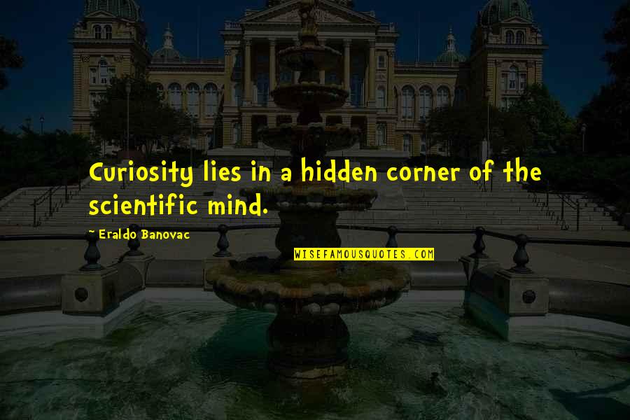 Hidden Lies Quotes By Eraldo Banovac: Curiosity lies in a hidden corner of the