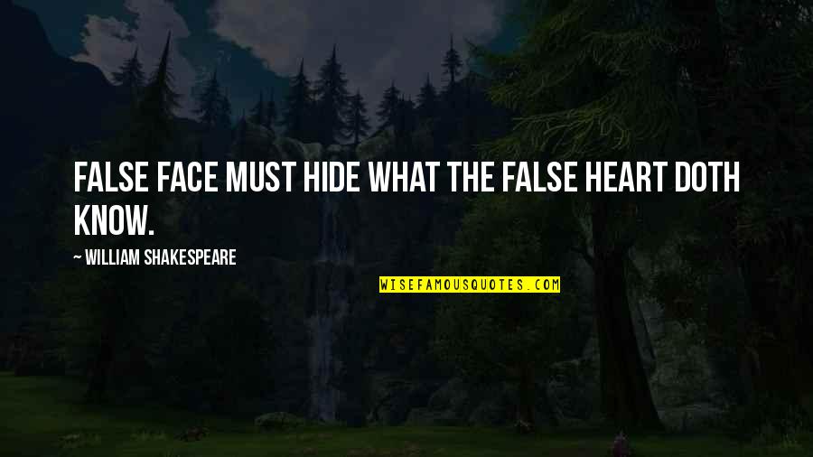 Hide My Face Quotes By William Shakespeare: False face must hide what the false heart