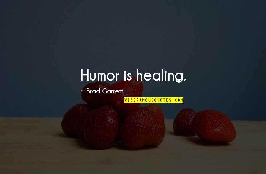 Hide The Tears Quotes By Brad Garrett: Humor is healing.