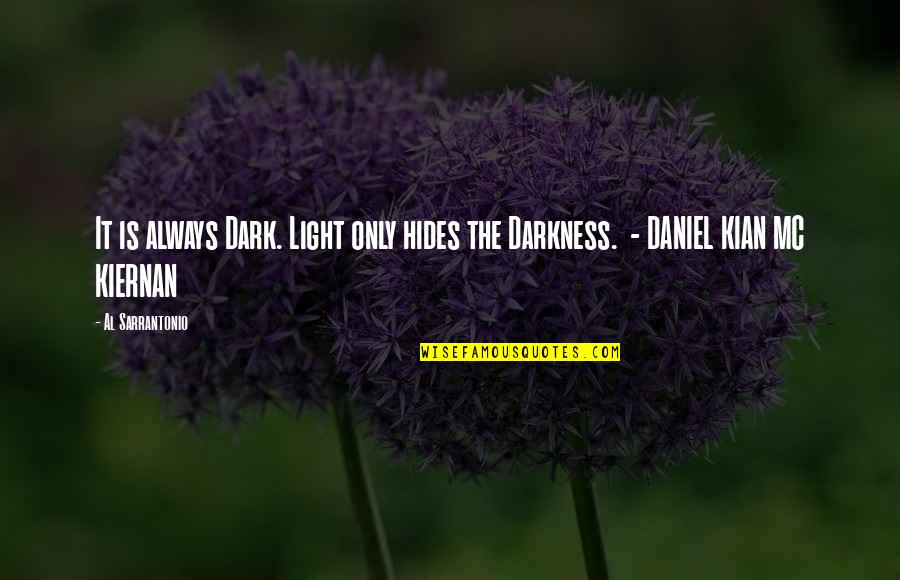 Hides Quotes By Al Sarrantonio: It is always Dark. Light only hides the