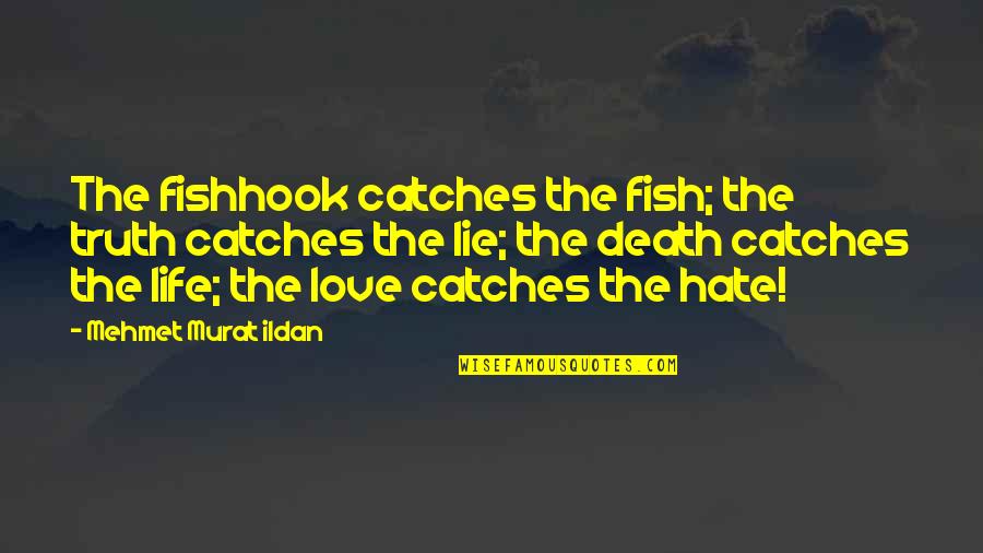 Hideyoshi Castle Quotes By Mehmet Murat Ildan: The fishhook catches the fish; the truth catches