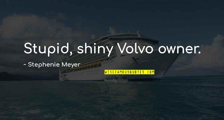 Hiding Facts Quotes By Stephenie Meyer: Stupid, shiny Volvo owner.