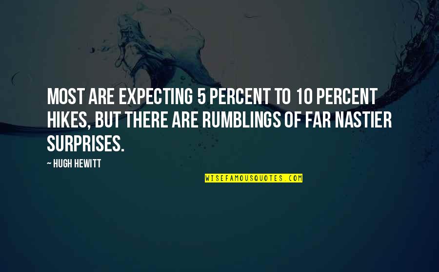 Hiding Stuff Quotes By Hugh Hewitt: Most are expecting 5 percent to 10 percent