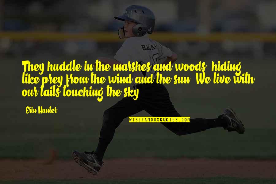Hiding Sun Quotes By Erin Hunter: They huddle in the marshes and woods, hiding Hiding Sun Quotes By Erin Hunter: They huddle in the marshes and woods, hiding