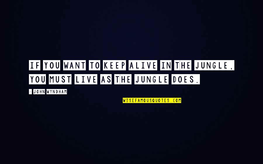 Hiduplah Sebagai Quotes By John Wyndham: If you want to keep alive in the