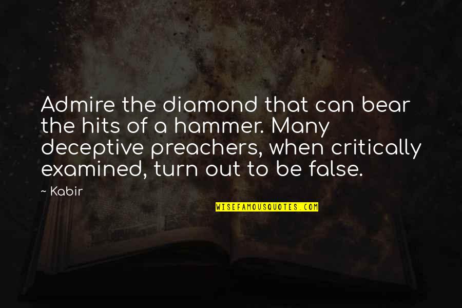 Hidy Quotes By Kabir: Admire the diamond that can bear the hits