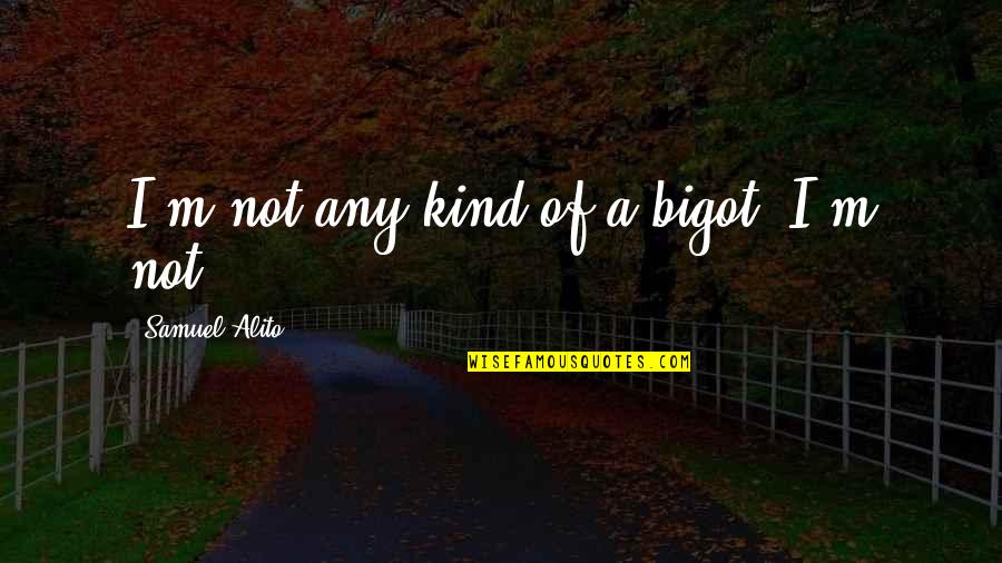 Hiebert Desk Quotes By Samuel Alito: I'm not any kind of a bigot, I'm Hiebert Desk Quotes By Samuel Alito: I'm not any kind of a bigot, I'm