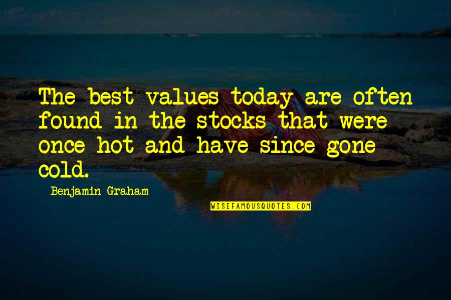 Hien Tran Quotes By Benjamin Graham: The best values today are often found in