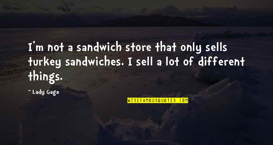 Higgle Quotes By Lady Gaga: I'm not a sandwich store that only sells