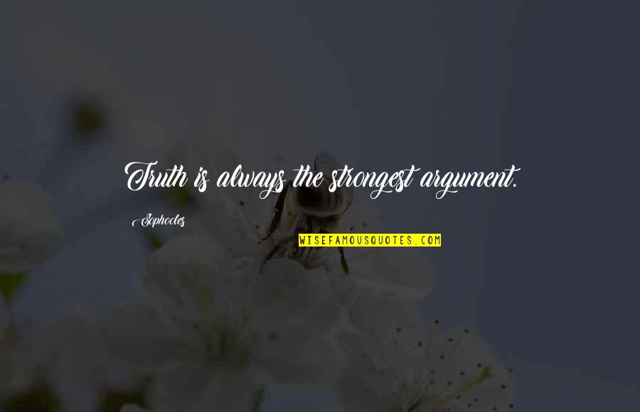 High Achievers Quotes By Sophocles: Truth is always the strongest argument.